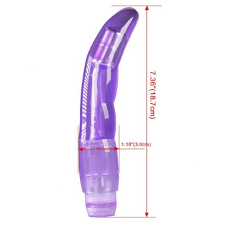 Flexible Waterproof Jelly Dildo G-spot Vibrator
