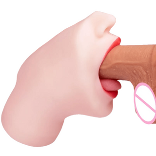 This is an image of Mouth Wide Open Blowjob Male Stroker, featuring generous dimensions and a realistic feel for a lifelike experience.
