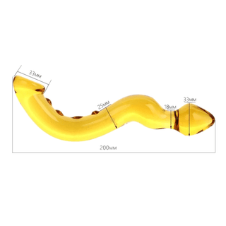 You are looking at an image of the snake-like glass dildo for wild fantasies and erotic massages, perfect for adventurous play.