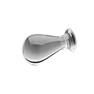 Pictured here is an image of Bulb-Shaped Glass Anal Plug 4.33 inches long, designed for a journey of sensual discovery.