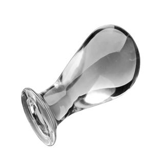 Bulb-Shaped Glass Anal Plug 3.35 to 4.33 Inches Long