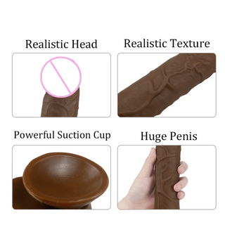11 Inch Soft Dildo made of TPE material, flexible for trying different sex positions.