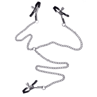 You are looking at an image of Torture Chain Clit to Nipple Clamp, a seductive accessory for heightened pleasure.