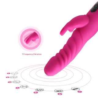 Wavy Ridges Dildo Powerful Rabbit G-Spot Vibrator Large Massager available in three colors shown in an image