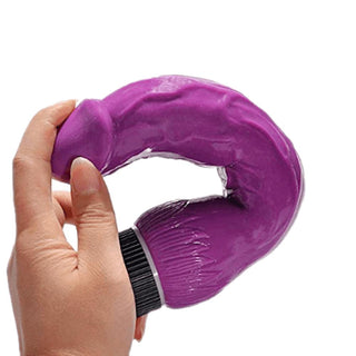 View the premium silicone ABS material of Luxurious Textured Purple Vibrator for a comfortable and robust experience.