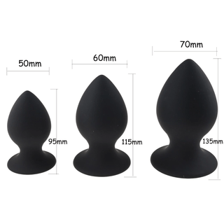 Super Big Vibrating Butt Plug Men Silicone 3.74 to 5.31 Inches Long