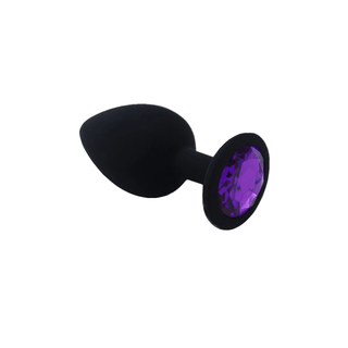 Pretty Purple Jeweled Anal Vibrator 2.95 to 3.74" Long