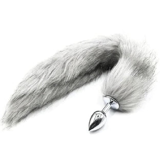This is an image of Flirty Fox Tail Cat Tail 16 Inches Long Plug showcasing its oval-shaped base that securely houses the vibrant tail.