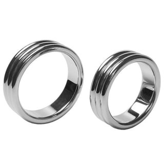 Triple-Layered Bondage Stainless Ring in silver color made of high-grade stainless steel