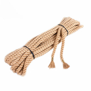 This is an image of Natural Looking Kinbaku Rope made from sturdy hemp for sensual bondage experiences.