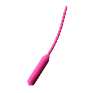 Feast your eyes on an image of soft and safe silicone penis plug in pink and black colors for comfortable use.