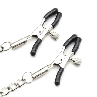 17.44 inches long bondage tool with adjustable silicone gag and stainless-steel clamps.