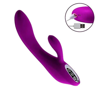 Pictured here is an image of Dual Motor Powerful Personal G-Spot Vibrator showcasing its 8.27-inch full length.