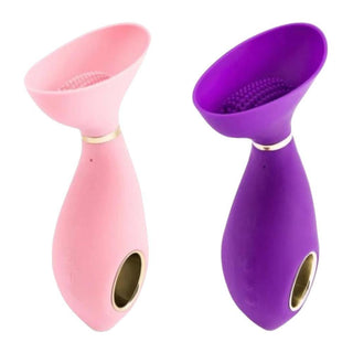 Presenting an image of Erotic Stimulator Multispeed Nipple Toy Tongue Vibrator in Purple color made of Silicone material.
