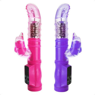 Feast your eyes on an image of Vigorous 12-Speed Rotating Rabbit Vibrator in purple color