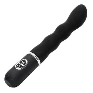 This is an image of Bumpy Buddy Waterproof G Spot Vibrator Massager in pink color with bumpy texture.