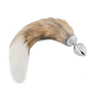Feast your eyes on an image of Soft and Furry Fox Tail Plug Stainless Steel, designed for sensory exploration and visual appeal.