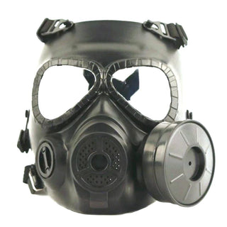 This is an image of Lightweight Sexy Gas Mask Gear, showcasing a comfortable fit with cushioned areas and two detachable filter canisters for air purification.