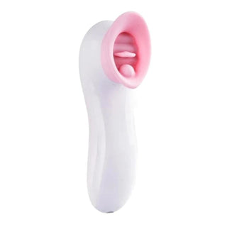 This is an image of Erotic Nipple Toy for Women Silicone Stimulator Tongue Vibe, designed to mimic the feeling of a real mouth with 7 adjustable speeds.