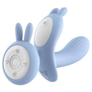 Experience dual stimulation with the Naughty Discreet Bunny Vibrator Remote Quiet Underwear Wearable, crafted for safety and sensuality, featuring a smooth texture and easy maintenance for uninterrupted pleasure.