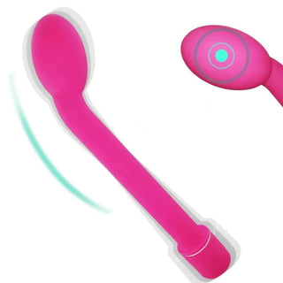This is an image of Targeted Dildo G Spot Vibe Pink, featuring a bulbous tip for targeted pleasure and unforgettable sensations.