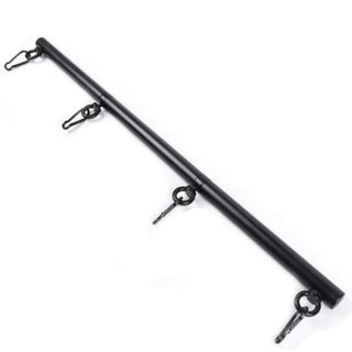 Black Adjustable Restraint Spreader Bar measuring 24.02 inches in length for exploration and comfort.