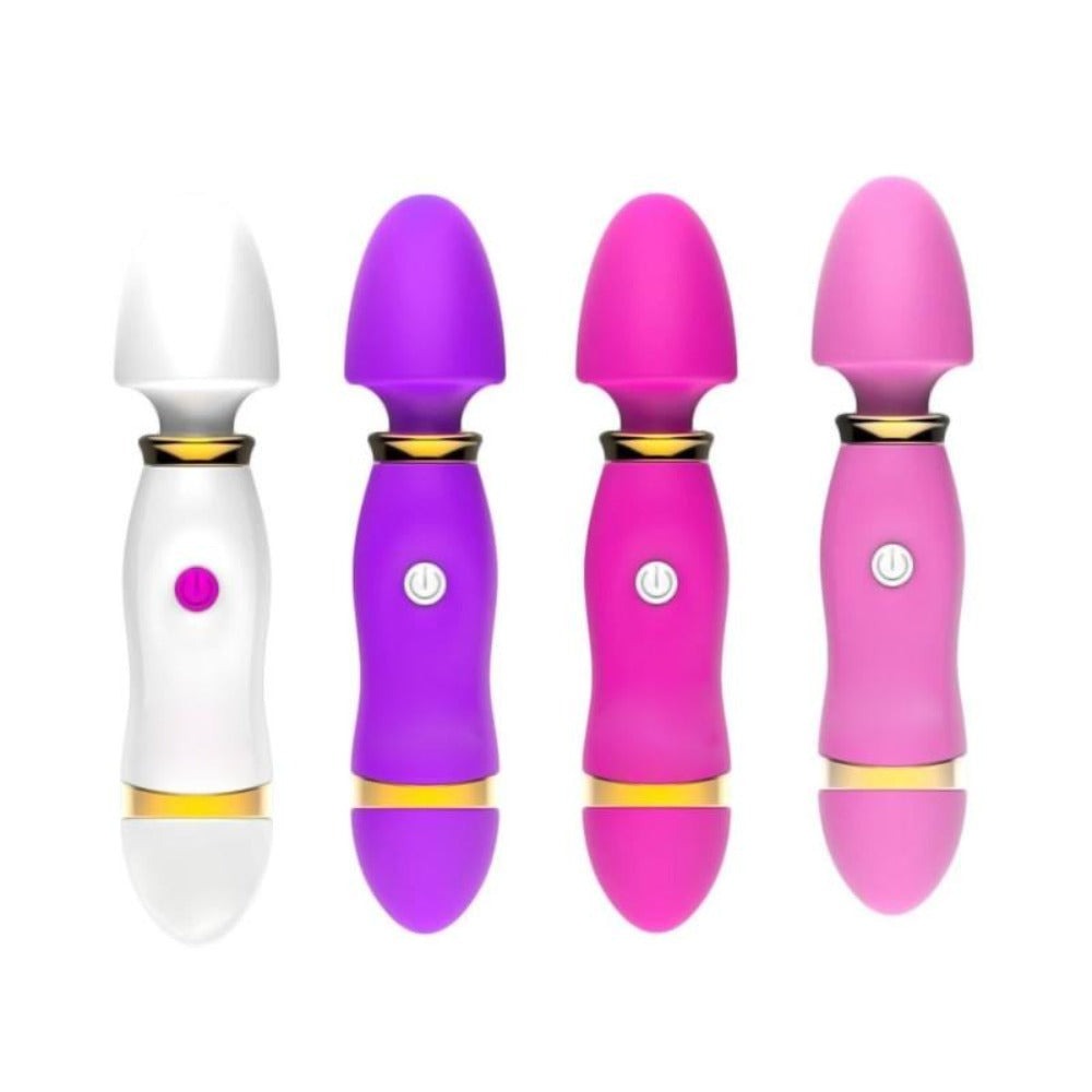 Pictured here is an image of Solo Fun Magic Wand Massager Anal Vibrator in Purple color and made from silicone material.