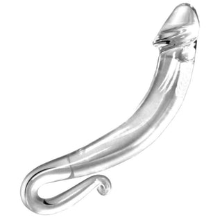 Here is an image of Smooth Tentacle Crystal Curved Glass Dildo G-Spot perfect for reaching deep pleasure points with its comfortable grip and rounded end.