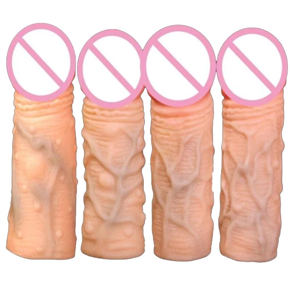 Observe an image of Instant Growth Natural Silicone Penis Sleeve Penis Extender with unique design details for enhanced pleasure and confidence.