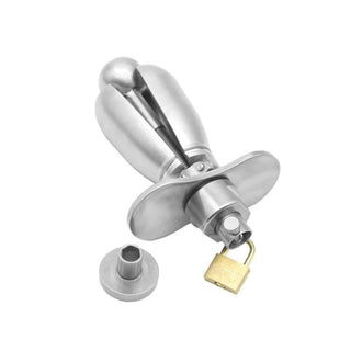 Backdoor Security Metal Locking Plug sculpted for satisfaction with safe-insertion prongs for stretch.