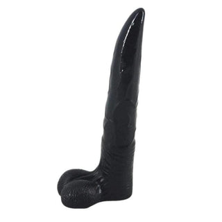 This is an image of the Erotic Deer 10 Inch Dildo Animal in realistic white color with lifelike veins embossed on the shaft for added stimulation.