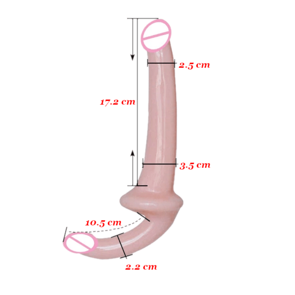 Take a look at an image of Pistol-Like Double Ended Dildo perfect for vaginal and anal stimulation.