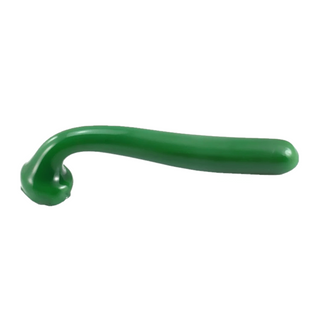 Green J-Shaped Crystal Double Headed 7" Strap On Dildo