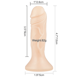 Pictured here is an image of colorful jelly-like realistic silicone 4.73 inch small dildo for beginners
