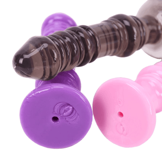 You are looking at an image of Threaded Mini Silicone Jelly 5 Inch Slim Anal Dildo made from medical-grade silicone for safe use.