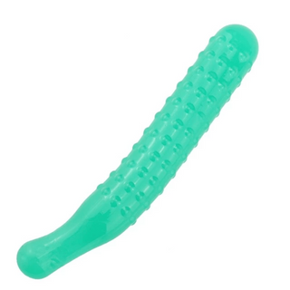 Image of Erotic Green Spiky Cucumber Ribbed Masturbator Soft Dildo, a 9-inch long and 1.42-inch thick pleasure toy for ultimate satisfaction.