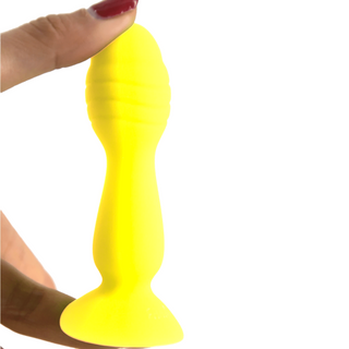 Image of small anal dildo with a silky smooth body and flexible design for comfort.