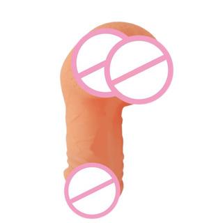 A picture of Teeny Tiny 2 Inch Squirting Dildo, ideal for diverse kinky possibilities.