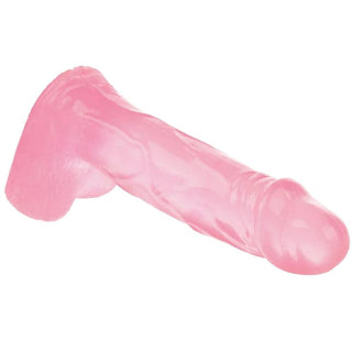 Take a look at an image of Soft Jelly Thin Mini Silicone Beginner Dildo 4 Inch with a length of 4.33 inches