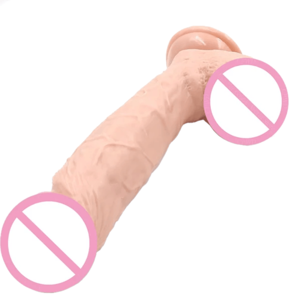 A visual representation of the 9-inch Wand of Ecstasy Dildo, delivering pure, raw pleasure with its realistic features.