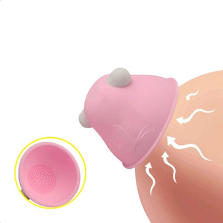 In the photograph, you can see an image of Breast-Enlarging 10-Modes Nipple Sucker featuring suction cups and a bullet vibrator.