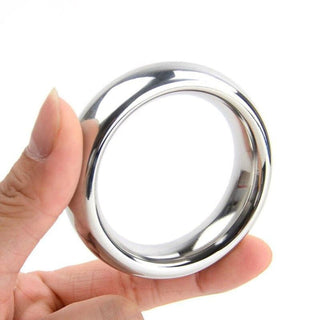 Pictured here is an image of Ejaculation Enhancer Silver Ring, crafted from high-quality stainless steel, hypoallergenic, non-porous, and phthalates-free for uncompromised quality and comfort.