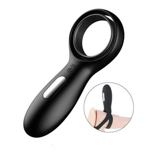 Sleek Black Vibrating Cock Ring Silicone