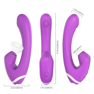 An intimate toy for dual stimulation pleasure with varied vibration and suction modes.