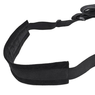 Featuring an image of Door-Mounted Sling Suspended BDSM Swing with dimensions of 26.77 inches from hook-to-arm and 39.37-51.97 inches from hook-to-leg.