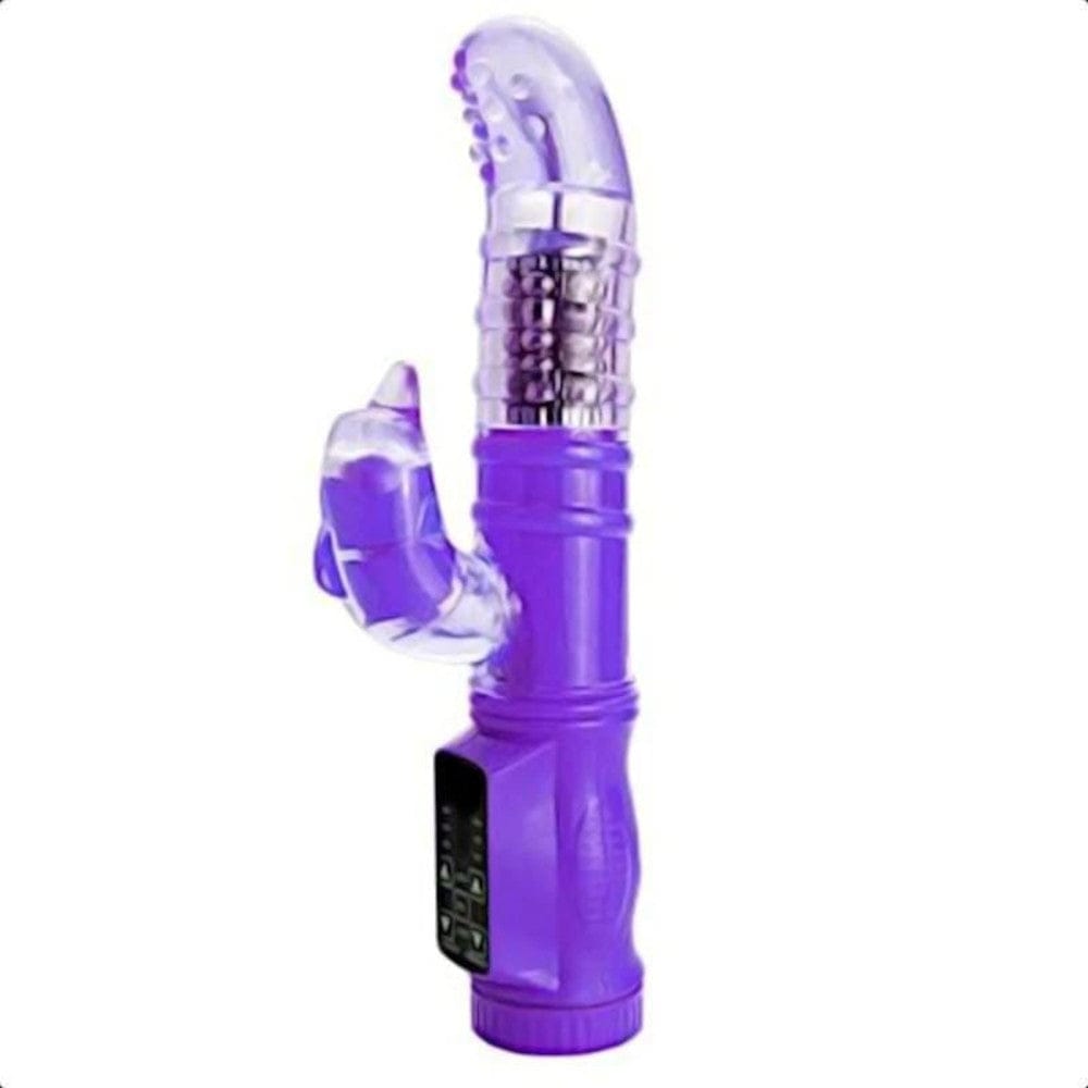 Featuring an image of Vigorous 12-Speed Rotating Rabbit Vibrator in pink color
