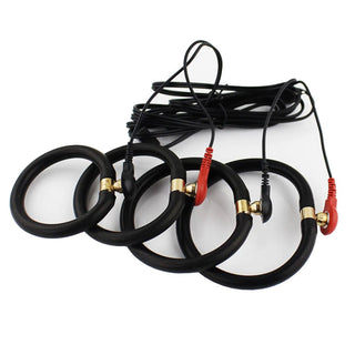 Here is an image of electrifying dimensions set with plug and rings designed for intense stimulation.
