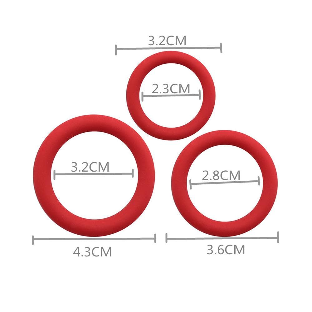 You are looking at an image of silicone cock rings as a ticket to an unforgettable voyage of sensory delights for intensified pleasure.