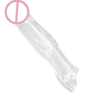Realistic Penis Extension Sleeve with Knobby Tip and Engorged Veins for Enhanced Sensation and Pleasure