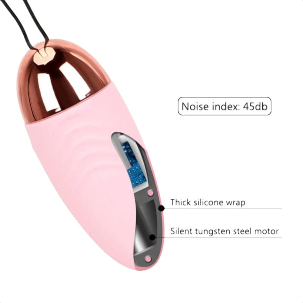 Featuring an image of distance-controlled Sensual Massager Quiet Wireless Egg Vibrator